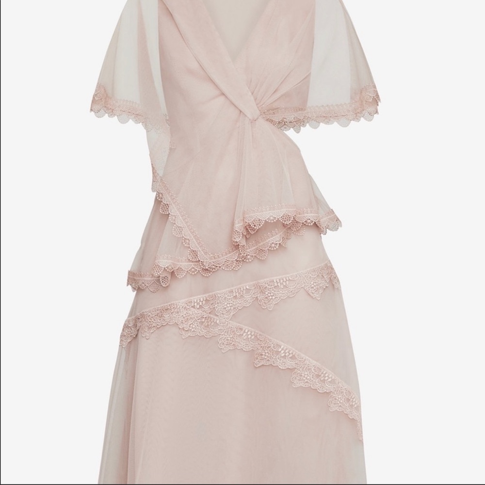 BCBGMaxAzria Baby Pink Capulet Cutout Dress - Picture 5 of 8